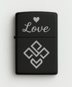 Exklusiv Benzinfeuerzeug -Schwarz mattes mit Gravur