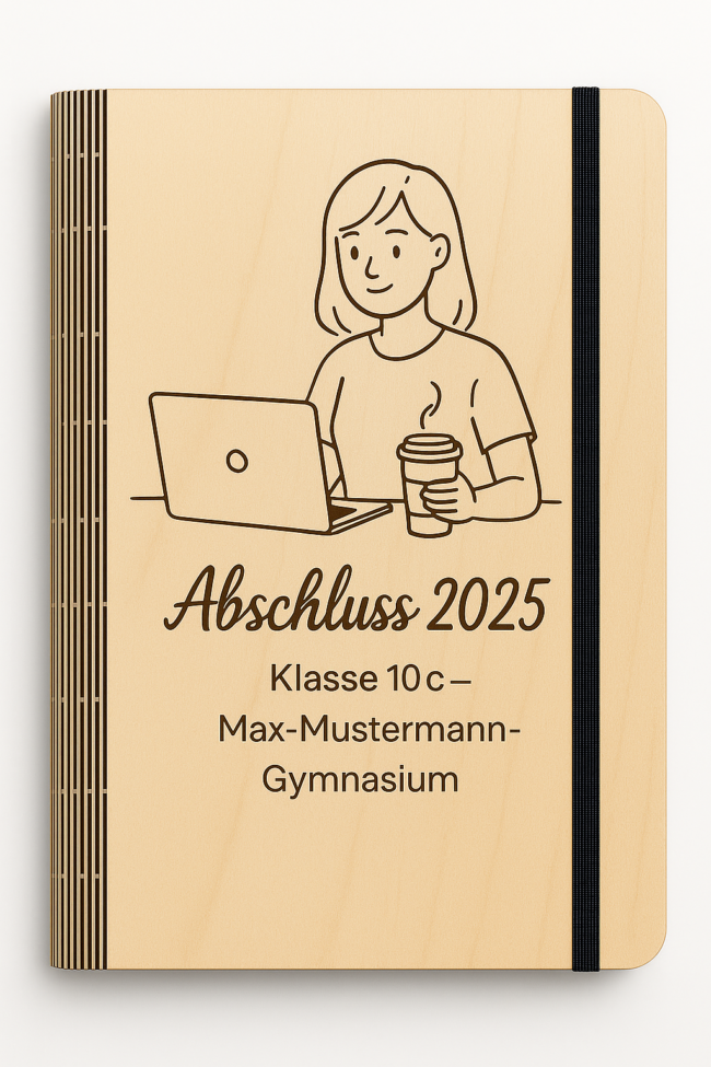 Holzmappe A5 aus Sperrholz Pappel