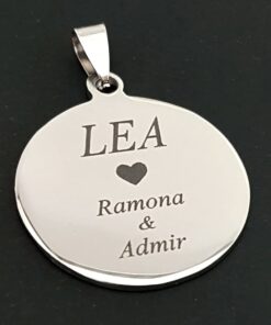 Individuell-Edelstahlanhänger mit  einzigartiger Lasergravur
