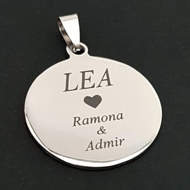 Individuell-Edelstahlanhänger mit  einzigartiger Lasergravur