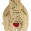 Familie-Holzpuzzles