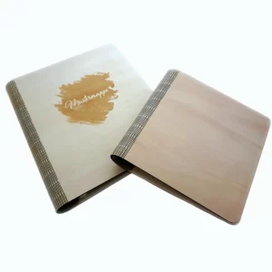 Holzmappe A4 aus Sperrholz Pappel