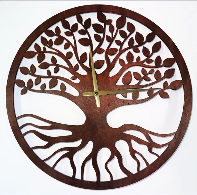 Wanduhr mit Baum des Lebens Motiv 50 cm