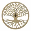 Uhr Baum des Lebens aus Holz gelasert. In einem Kreis befindet sich symbolisch der Baum in dessen Zentrum das Uhrwerk angebracht ist.