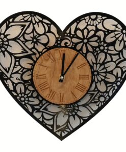 Herz-Uhr Vinyl – Romantische Uhr aus Schallplatte