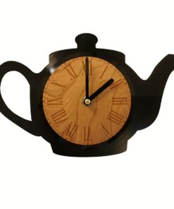 Einzigartige Uhr-Teekanne aus Vinyl-Schallplatte gefertigt