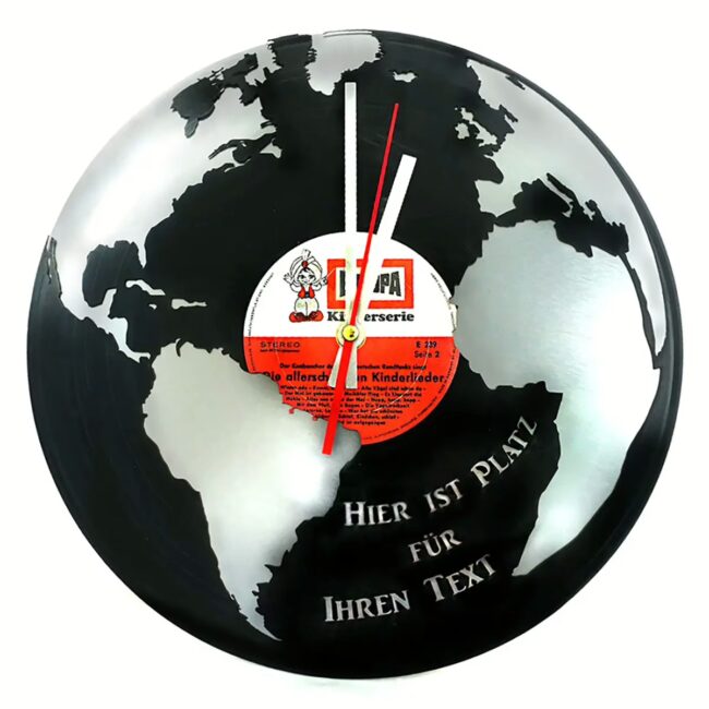 Unikate Wanduhr aus Vinyl-Schallplatte