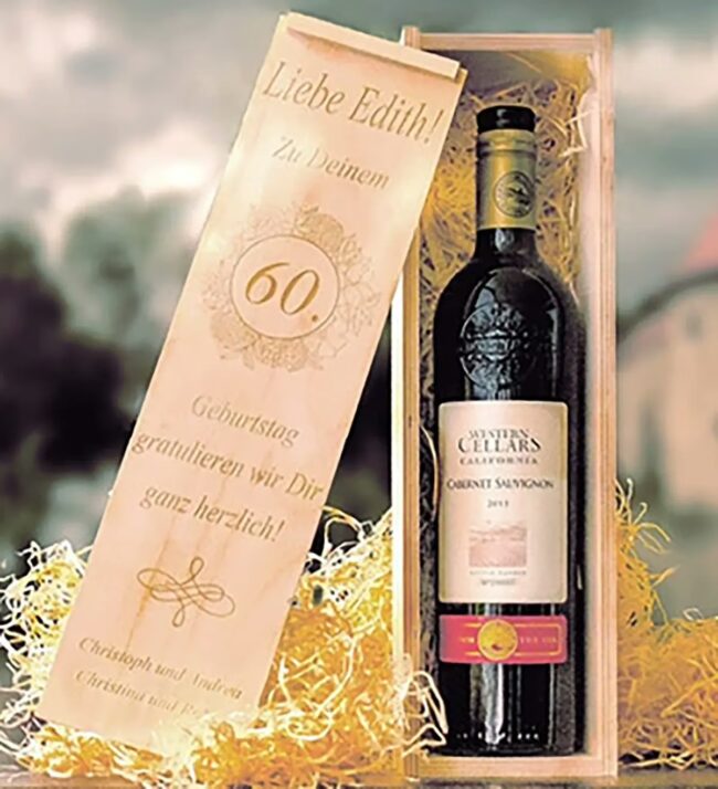 Individuelle Weinkiste aus Holz