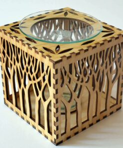 Duftlampe Baum des Lebens – graviert mit naturfarben