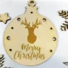 Holz-Weihnachtsbaumkugel – Bild 7