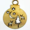 Holz-Weihnachtsbaumkugel – Bild 6